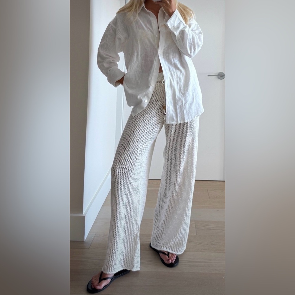 Abercrombie & Fitch Mid-Rise Crochet Style Cover up Pant